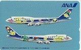 Telephone card for ANA Pokémon Jet — Two Aircraft Telephone Card (ANA, Year unknown)